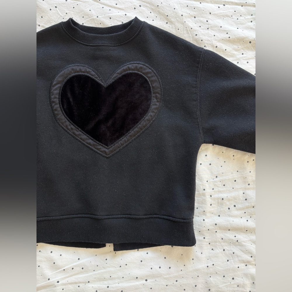 Zara Black Kids Jacket with Heart Design